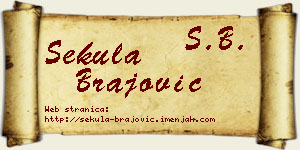 Sekula Brajović vizit kartica